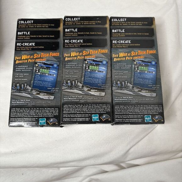 Axis & Allies War at Sea Task Force! 3 Booster Packs! RARE OOP War Games! - Picture 4 of 6